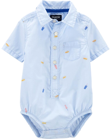 Bodysuit sơ mi tay ngắn