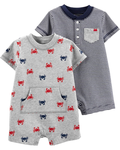 Set 2 romper áo liền quần cotton