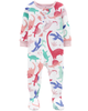 Sleepsuit cotton phôm ôm in hình khủng long 1L727610 Carter's
