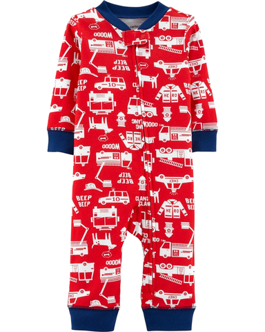 Sleepsuit cotton khoá kéo không chân