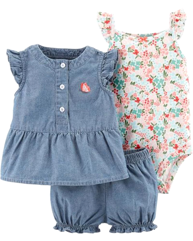 Set 3 món bodysuit kèm quần short