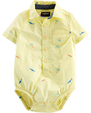 Bodysuit sơ mi tay ngắn