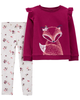 Set áo tay dài kèm quần legging hình cáo 1M201910 Carter's