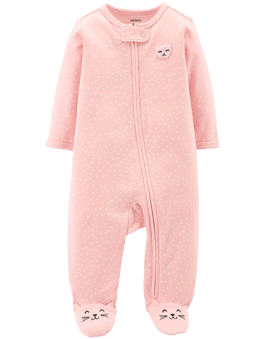 Sleepsuit cotton khoá kéo