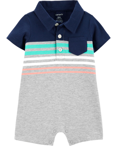 Romper áo liền quần cổ polo