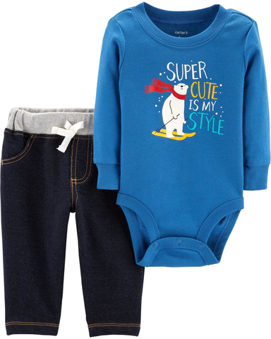 Set 2 bodysuit kèm quần