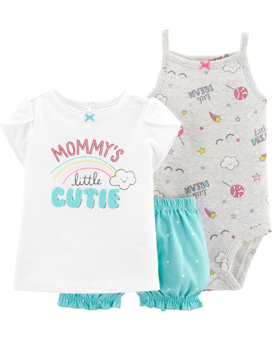 Set 3 món bodysuit kèm quần short