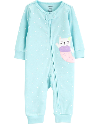 Sleepsuit cotton khoá kéo