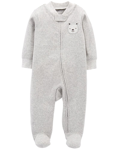 Sleepsuit cotton khoá kéo