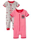 Set 2 bộ liền quần đỏ cotton phôm ôm Mom Little Hero thumbnail_1