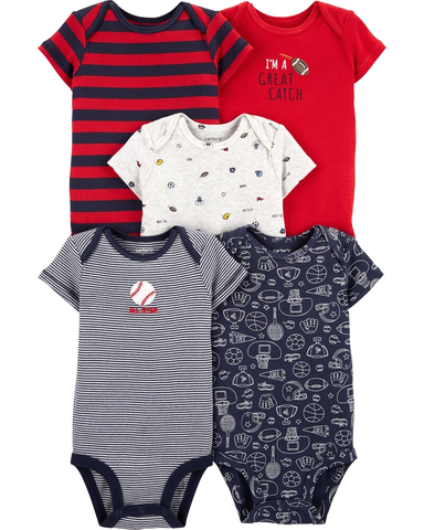 Set 5 bodysuit tay ngắn