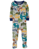 Sleepsuit cotton phôm ôm xám in hình máy bay thumbnail_1