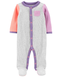 Sleepsuit cotton thermal phối màu Colorblock cài nút thumbnail_1