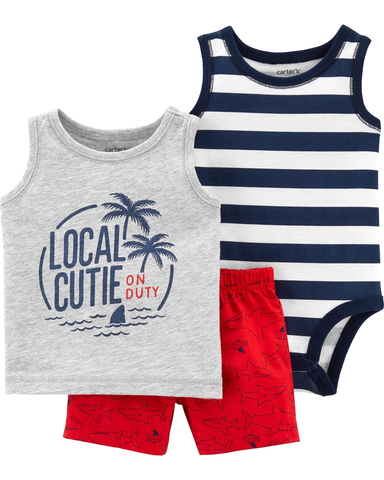 Set 3 món bodysuit kèm quần short