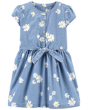 Đầm bé gái cotton Daisy Chambray thumbnail_1