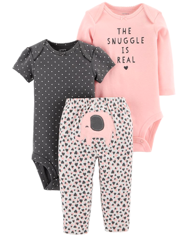 Set 3 bodysuit kèm quần