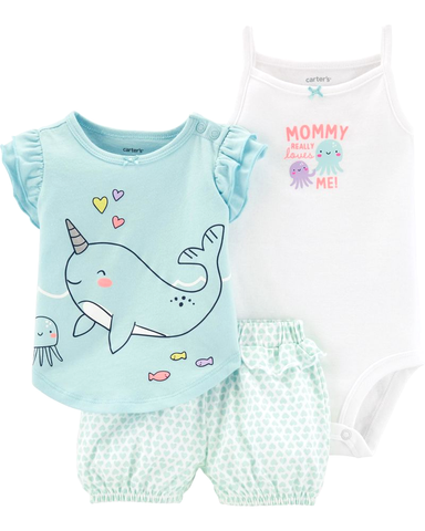 Set 3 món bodysuit kèm quần short