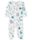 Sleepsuit cotton hoạ tiết cá cài nút thumbnail_2