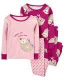 Set 4 đồ ngủ mặc nhà hồng hoạ tiết gấu phôm ôm thumbnail_1