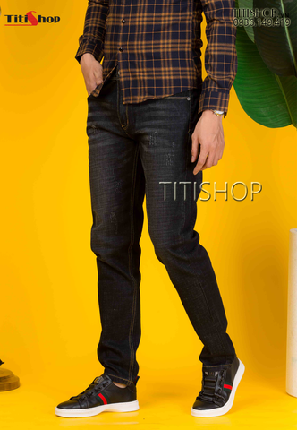 Quần jeans Nam Titishop QJ277 Wax Co giãn