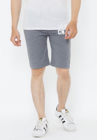 Quần shorts Titishop màu xám đậm in số 69 và chữ trắng