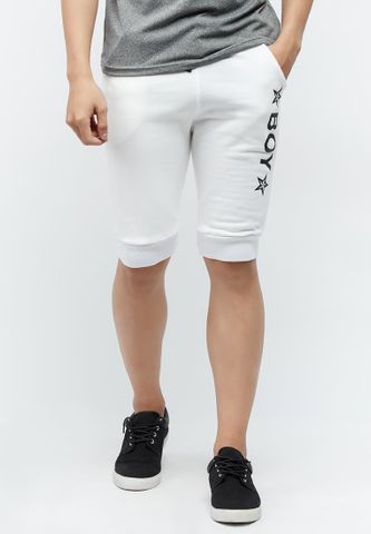 Quần shorts Titishop màu trắng phối chữ BOY