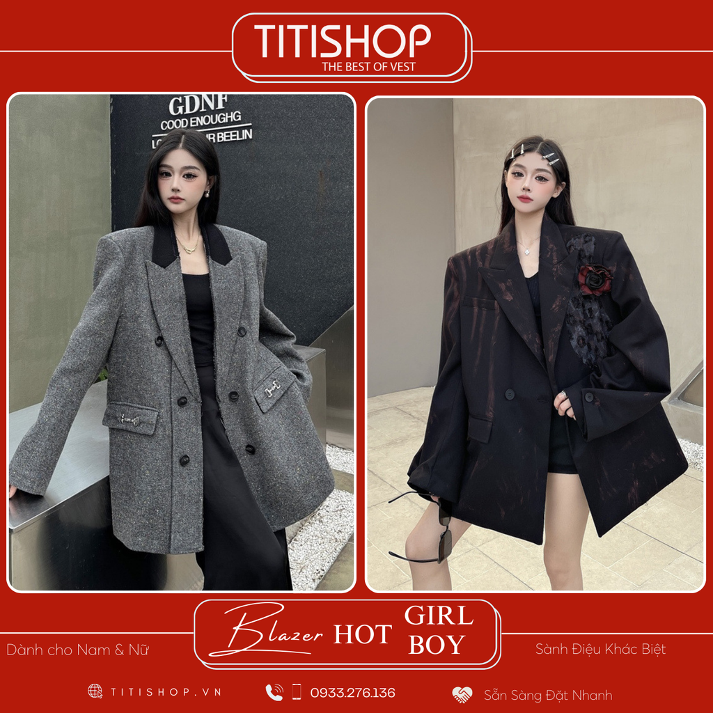 Áo Blazer Hotgirl - Hotboy Titishop (S-XL)