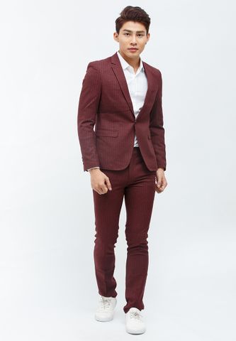 Bộ vest Titishop BVN15 màu đỏ đô 1 nút Bộ vest Titishop BVN15 màu đỏ đô 1 nút