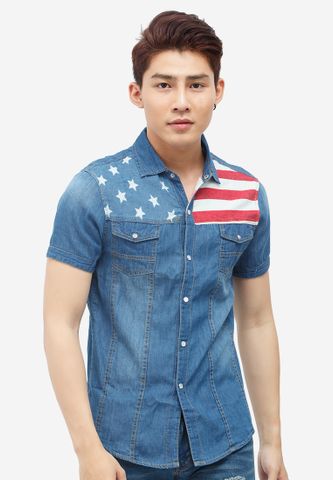 Aó sơ mi nam Denim Cao cấp ADN10 Aó sơ mi nam Denim Cao cấp ADN10