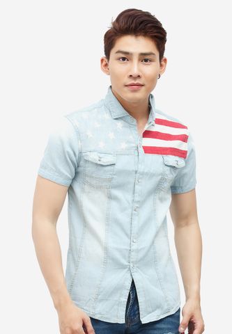 Aó sơ mi nam Denim Cao cấp ADN10 Aó sơ mi nam Denim Cao cấp ADN10