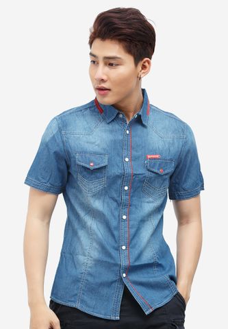 Aó sơ mi nam Denim Cao cấp ADN15