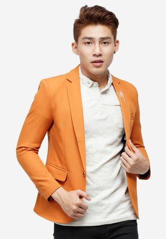 Áo vest Titishop màu cam cổ bẻ thêu họa tiết AVN62