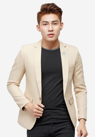 Áo vest Titishop màu be cổ bẻ thêu họa tiết AVN63