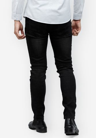 Quần jeans Titishop QJ154 màu đen ống ôm
