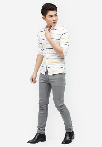 Quần jeans Titishop QJ151 màu xám ống ôm