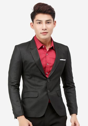 Bộ vest Titishop BVN 2 nút cài màu đen