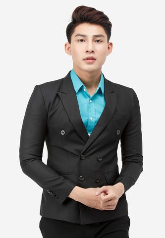 Bộ vest Titishop BVN màu đen 6 khuy cài 2 khuy