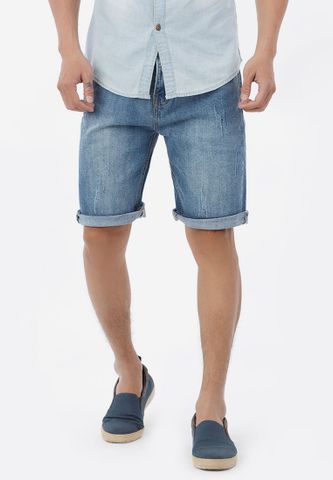 Quần Short Jean TiTiShop QS42 mài xước màu xanh dương