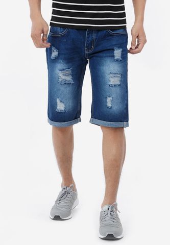 Quần Short Jean TiTiShop QS47 mài rách màu xanh dương