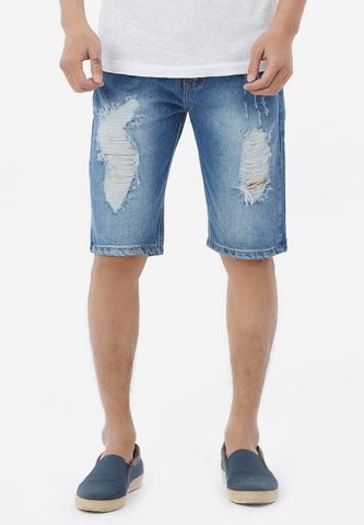 Quần Short Jean TiTiShop QS46 mài rách màu xanh dương