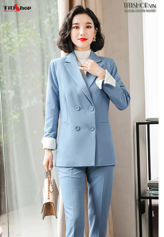 Áo Blazer Titishop ACC364 Xanh ( Luxury )