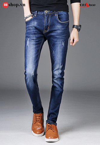 Quần jeans Nam Titishop QJ275 Wax Co giãn