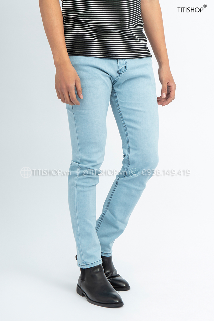 Quần jeans Nam Titishop QJ286 Wax Co giãn