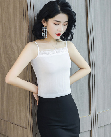 Camisole Mặc Vest Titishop AOL237 Trắng