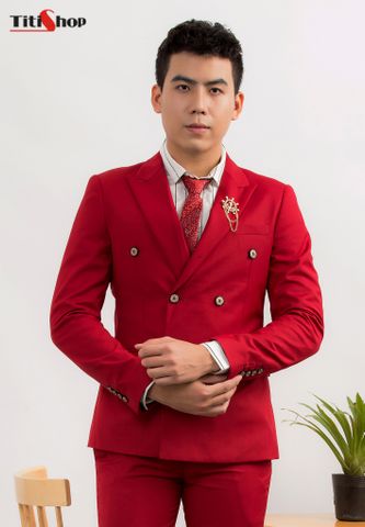Áo vest nam 6 nút Titishop AVN166 đỏ ngoại Áo vest nam 6 nút Titishop AVN166 đỏ ngoại