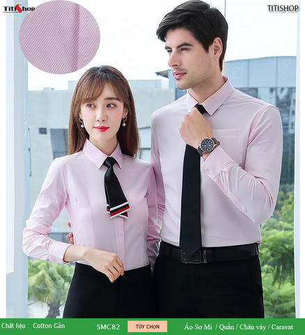 Đồng phục sơ mi Titishop SMC82 ( Cotton Gân )