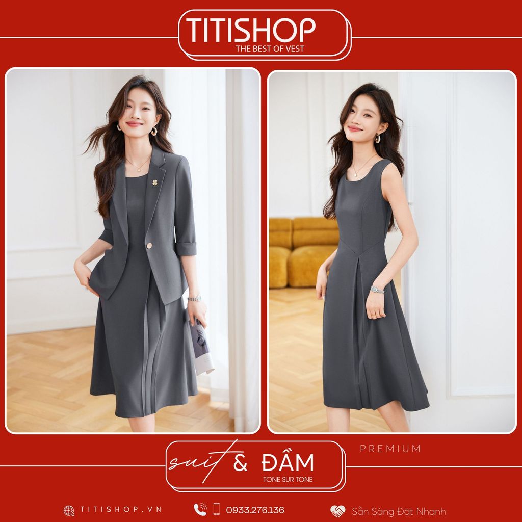 Áo Vest Nữ MIX Đầm TITISHOP