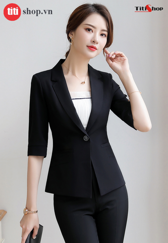 Aó vest nữ Titishop ACC263 Đen tay lững