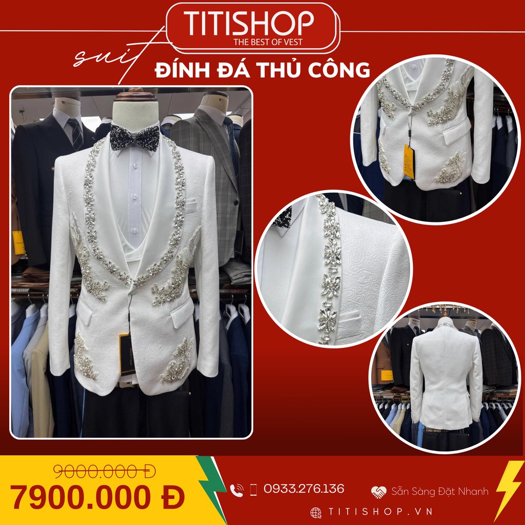 Suit TUXEDO Đính Đá Thủ Công Luxury
