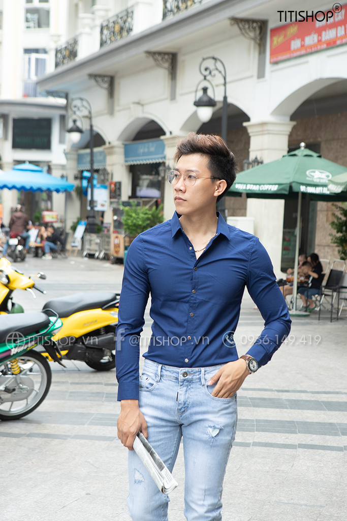 Áo Sơ Mi Nam Titishop SM1292 X,Dương